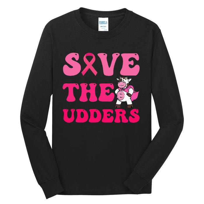 Save The Udders Cow Groove Breast Cancer Awareness Tall Long Sleeve T-Shirt