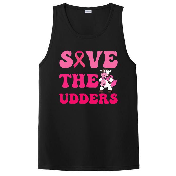 Save The Udders Cow Groove Breast Cancer Awareness PosiCharge Competitor Tank