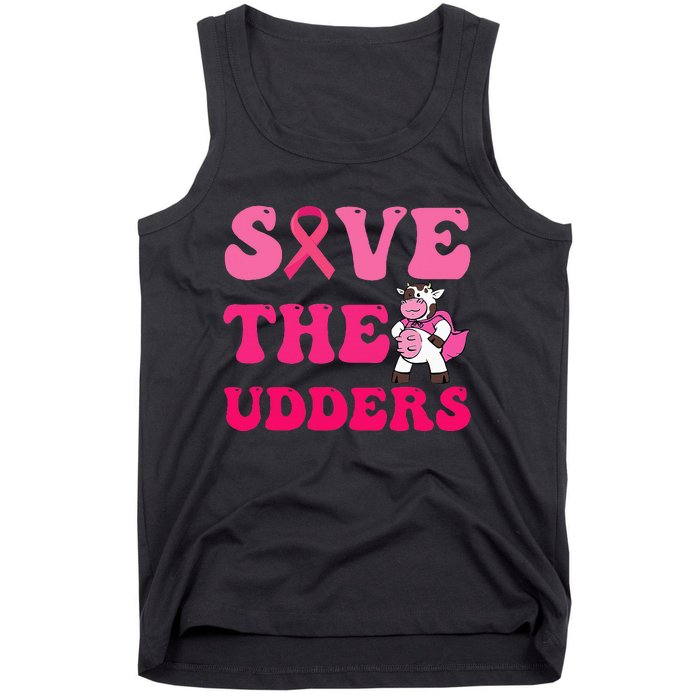 Save The Udders Cow Groove Breast Cancer Awareness Tank Top