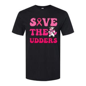 Save The Udders Cow Groove Breast Cancer Awareness Softstyle CVC T-Shirt