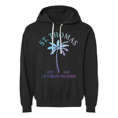 St. Thomas Us Virgin Islands Usvi Vintage Garment-Dyed Fleece Hoodie