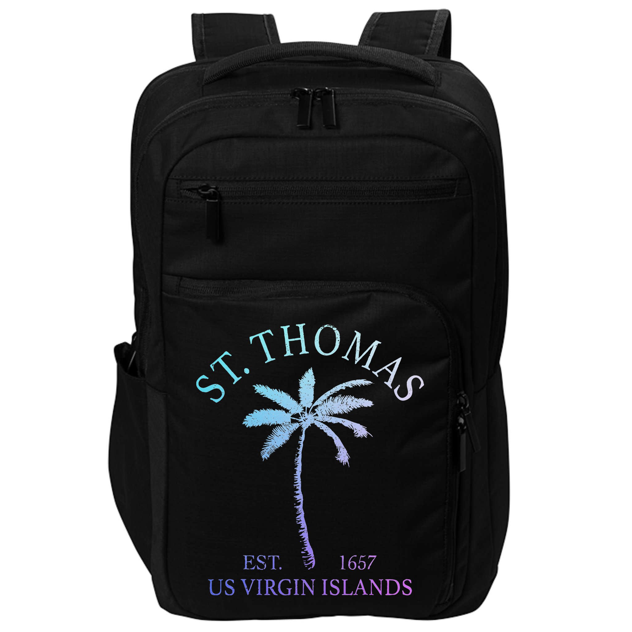 St. Thomas Us Virgin Islands Usvi Vintage Impact Tech Backpack