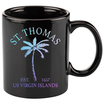 St. Thomas Us Virgin Islands Usvi Vintage 11oz C Handle Ceramic Mug