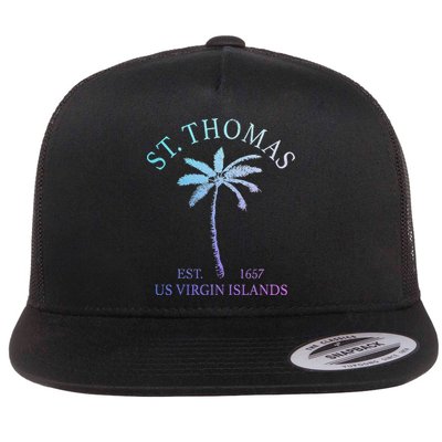 St. Thomas Us Virgin Islands Usvi Vintage Flat Bill Trucker Hat