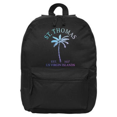 St. Thomas Us Virgin Islands Usvi Vintage 16 in Basic Backpack