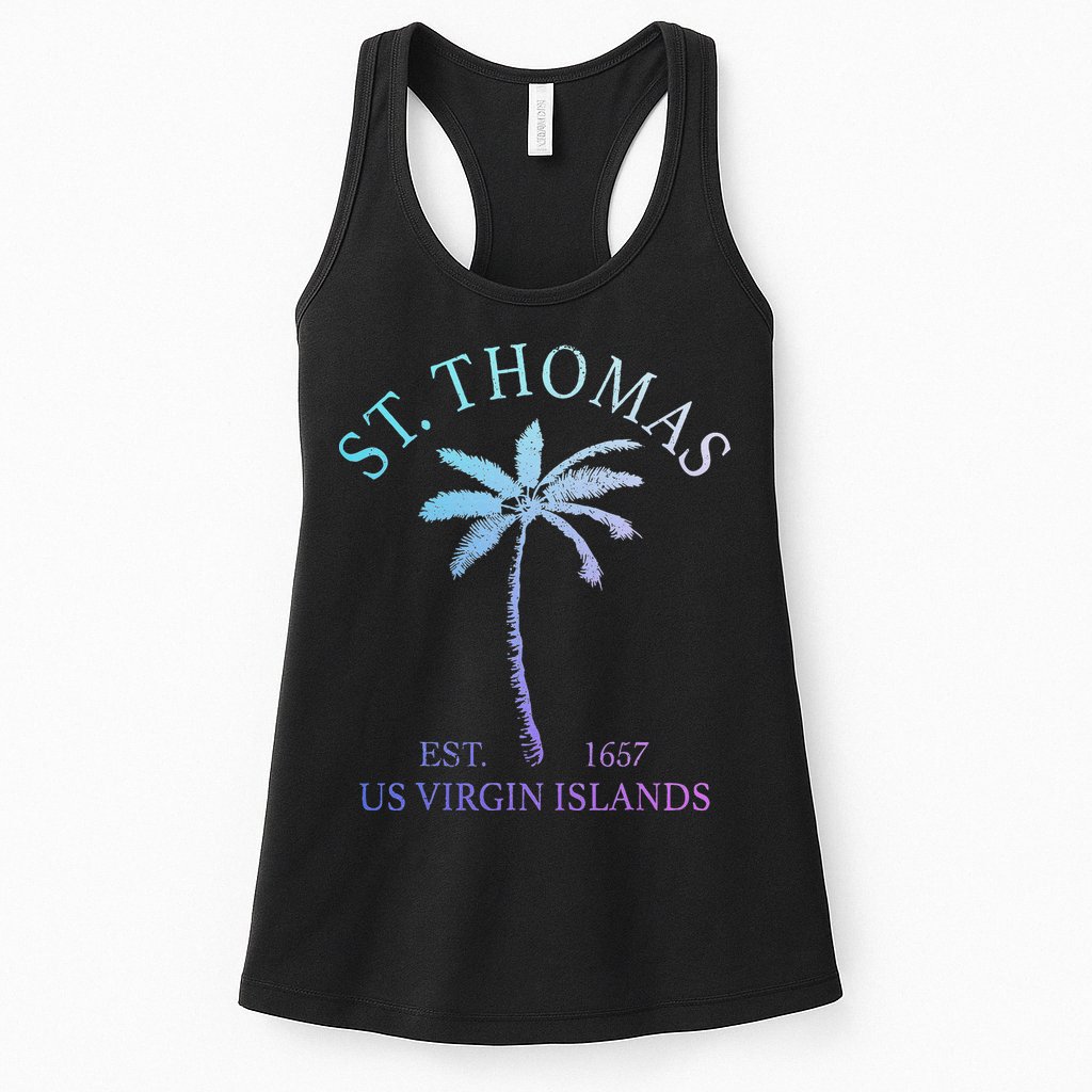 St. Thomas Us Virgin Islands Usvi Vintage Womens Tank Top