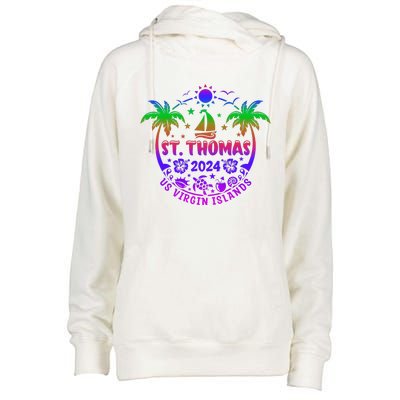 St Thomas Us Virgin Islands Summer Womens Funnel Neck Pullover Hood