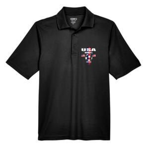 Soccer Team USA United States Soccer Fan Woman Men's Origin Performance Pique Polo