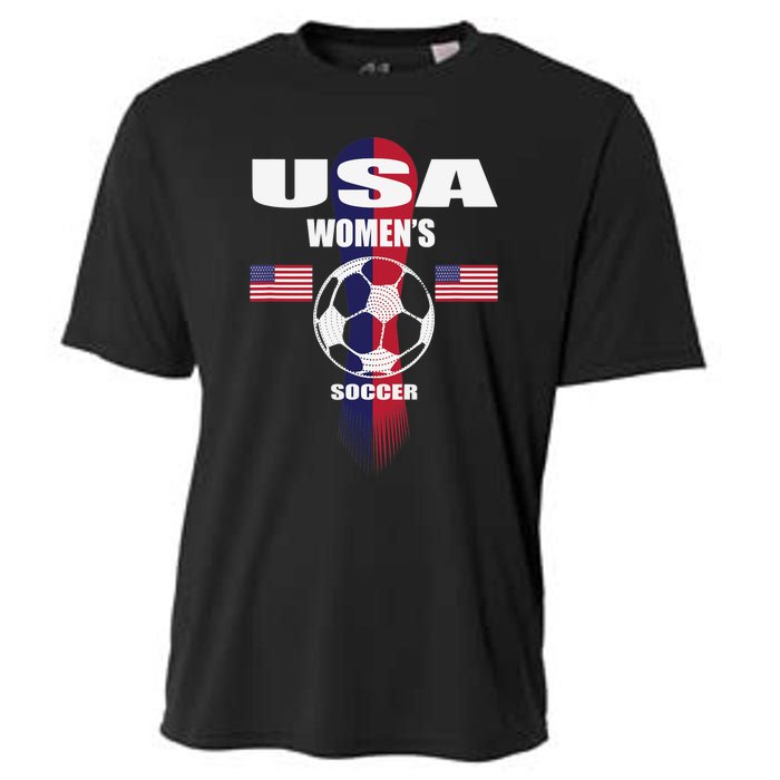 Soccer Team USA United States Soccer Fan Woman Cooling Performance Crew T-Shirt