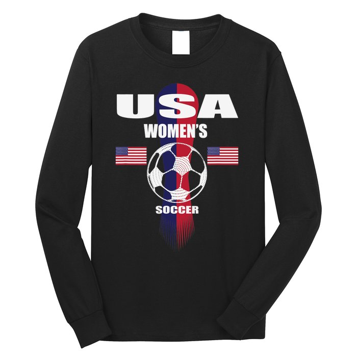 Soccer Team USA United States Soccer Fan Woman Long Sleeve Shirt