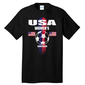 Soccer Team USA United States Soccer Fan Woman Tall T-Shirt