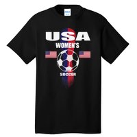 Soccer Team USA United States Soccer Fan Woman Tall T-Shirt