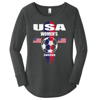 Soccer Team USA United States Soccer Fan Woman Women's Perfect Tri Tunic Long Sleeve Shirt