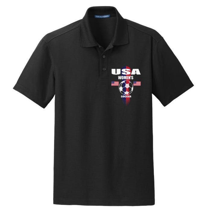 Soccer Team USA United States Soccer Fan Woman Dry Zone Grid Polo