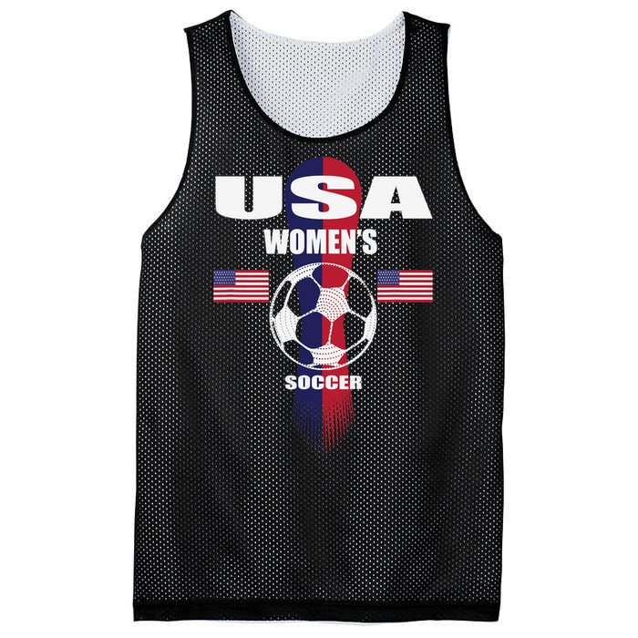 Soccer Team USA United States Soccer Fan Woman Mesh Reversible Basketball Jersey Tank