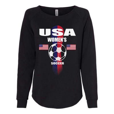 Soccer Team USA United States Soccer Fan Woman Womens California Wash Sweatshirt