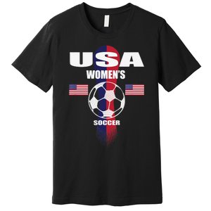 Soccer Team USA United States Soccer Fan Woman Premium T-Shirt