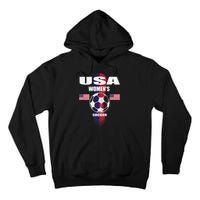 Soccer Team USA United States Soccer Fan Woman Tall Hoodie