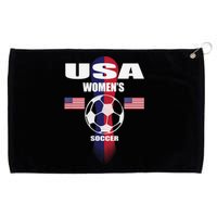 Soccer Team USA United States Soccer Fan Woman Grommeted Golf Towel