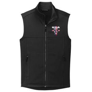 Soccer Team USA United States Soccer Fan Woman Collective Smooth Fleece Vest