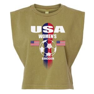 Soccer Team USA United States Soccer Fan Woman Garment-Dyed Women's Muscle Tee