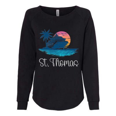 St Thomas Usvi Islands Holiday Cruise Cruising Cool Gift Womens California Wash Sweatshirt