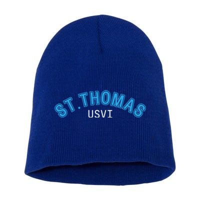 St Thomas Usvi Islands Holiday Gift Short Acrylic Beanie