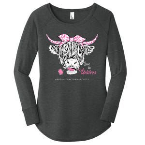 Save The Udders Heifer Cow Breast Cancer Awareness Day Women's Perfect Tri Tunic Long Sleeve Shirt