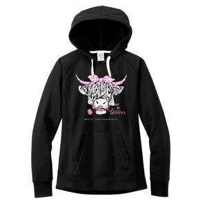 Save The Udders Heifer Cow Breast Cancer Awareness Day Women's Fleece Hoodie