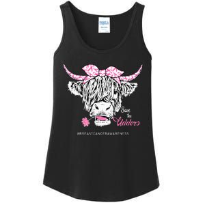 Save The Udders Heifer Cow Breast Cancer Awareness Day Ladies Essential Tank