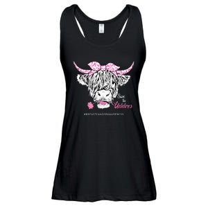 Save The Udders Heifer Cow Breast Cancer Awareness Day Ladies Essential Flowy Tank