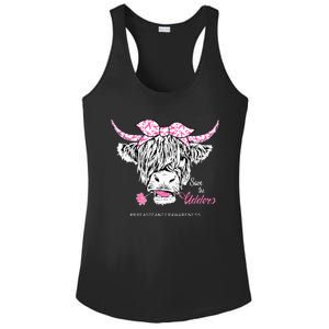 Save The Udders Heifer Cow Breast Cancer Awareness Day Ladies PosiCharge Competitor Racerback Tank