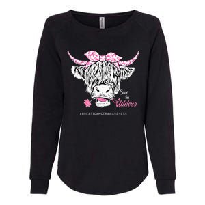 Save The Udders Heifer Cow Breast Cancer Awareness Day Womens California Wash Sweatshirt