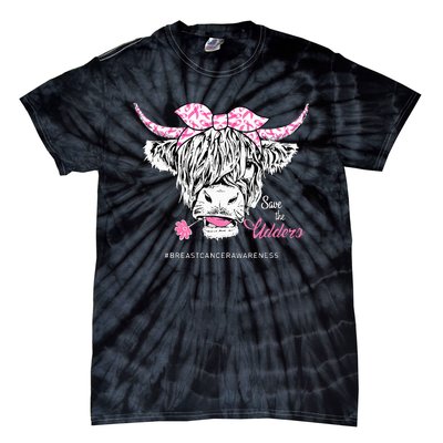 Save The Udders Heifer Cow Breast Cancer Awareness Day Tie-Dye T-Shirt