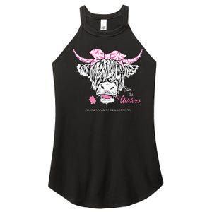 Save The Udders Heifer Cow Breast Cancer Awareness Day Women's Perfect Tri Rocker Tank