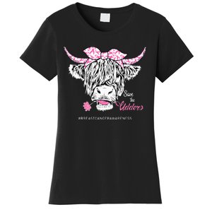 Save The Udders Heifer Cow Breast Cancer Awareness Day Women's T-Shirt