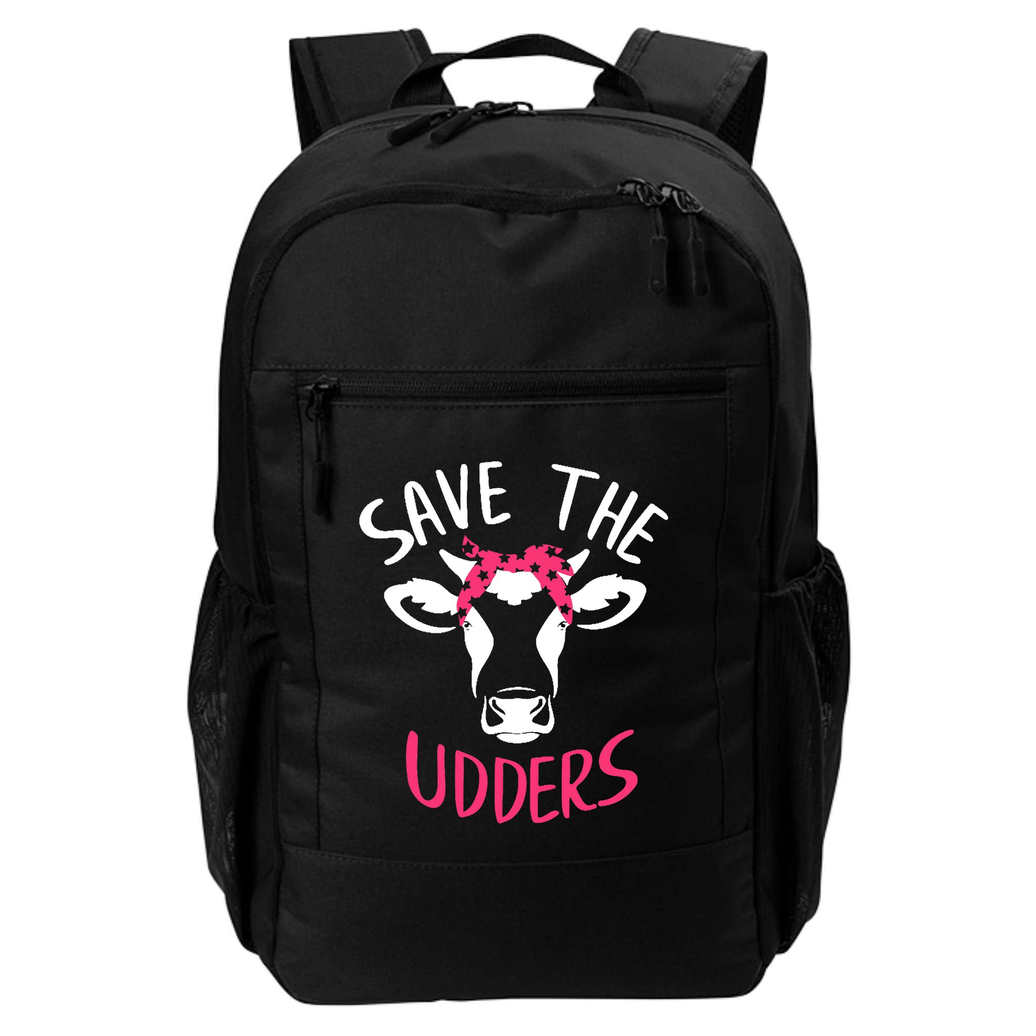 Save The Udders Breast Cancer Awareness Cow Backpack