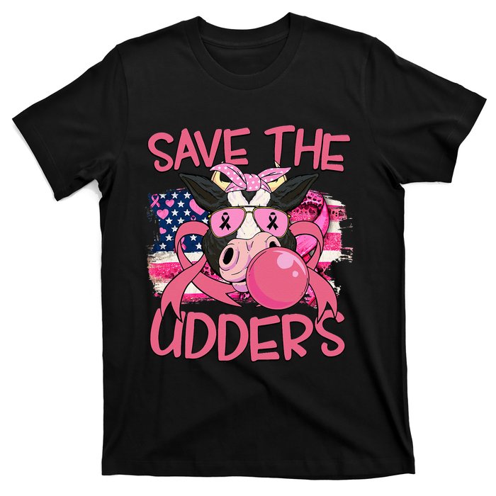 Save The Udders Breast Cancer Awareness Warrior Cow T-Shirt