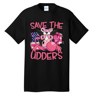 Save The Udders Breast Cancer Awareness Warrior Cow Tall T-Shirt