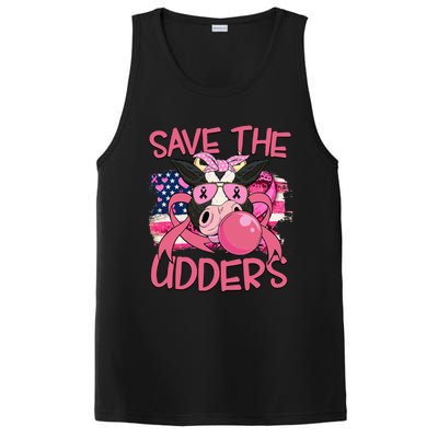 Save The Udders Breast Cancer Awareness Warrior Cow PosiCharge Competitor Tank