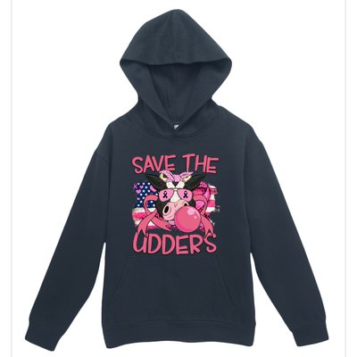 Save The Udders Breast Cancer Awareness Warrior Cow Urban Pullover Hoodie