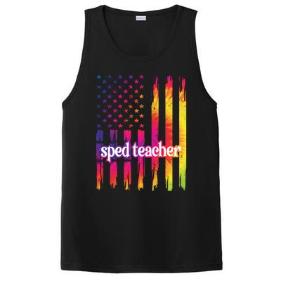 Sped Teacher Us Flag Special Education Teacher Gift PosiCharge Competitor Tank