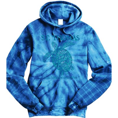 St Thomas Us Virgin Islands Sea Turtle Gift Tie Dye Hoodie