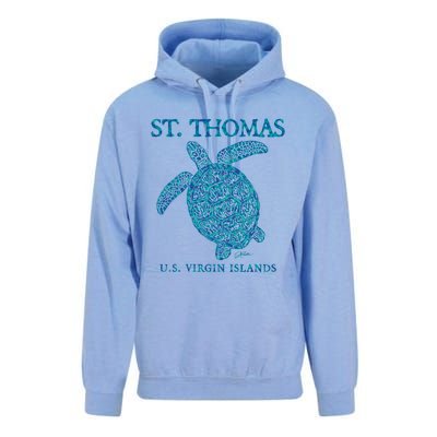 St Thomas Us Virgin Islands Sea Turtle Gift Unisex Surf Hoodie