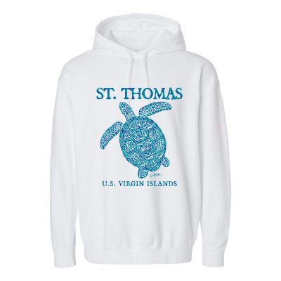 St Thomas Us Virgin Islands Sea Turtle Gift Garment-Dyed Fleece Hoodie