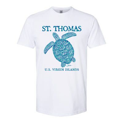 St Thomas Us Virgin Islands Sea Turtle Gift Softstyle CVC T-Shirt