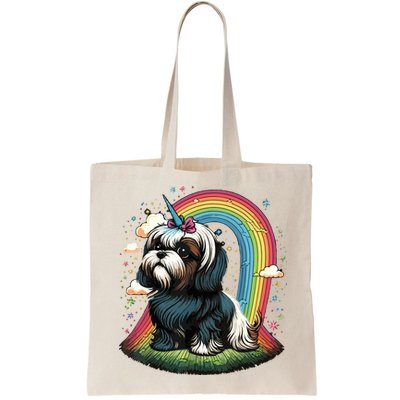 Shih Tzu Unicorn On Rainbow Unicorn Shih Tzu Bag