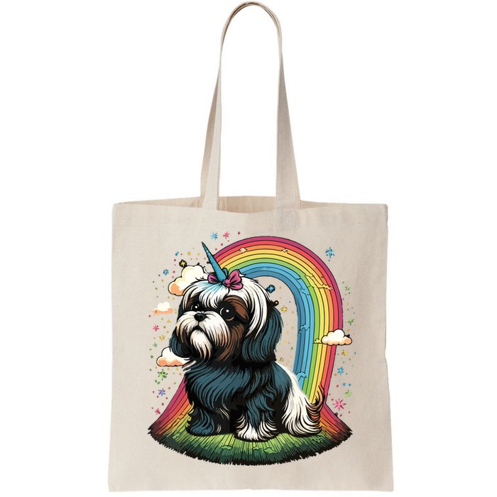 Shih Tzu Unicorn On Rainbow Unicorn Shih Tzu Bag