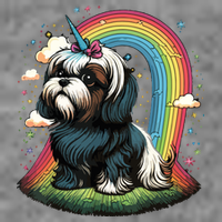 Shih Tzu Unicorn On Rainbow Unicorn Shih Tzu Tall Sweatshirt