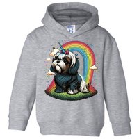 Shih Tzu Unicorn On Rainbow Unicorn Shih Tzu Toddler Hoodie